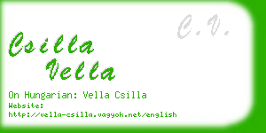 csilla vella business card